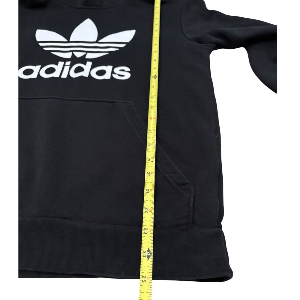 Adidas Trefoil Logo Hoodie Black Pullover Sweatshirt Mens Size Small - Picture 7 of 8